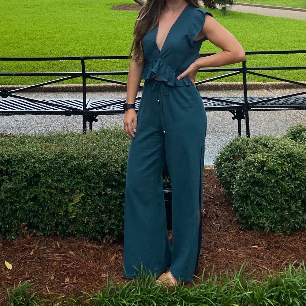 Amazon Green/Teal Summer Two Piece